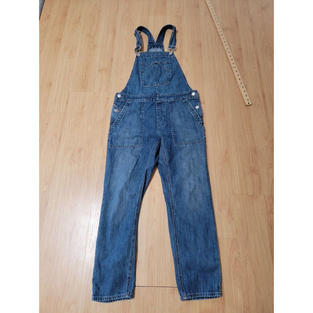 GAP Denim Overalls Women's XS Blue Adjustable Bib Straight Leg Cotton Dungarees